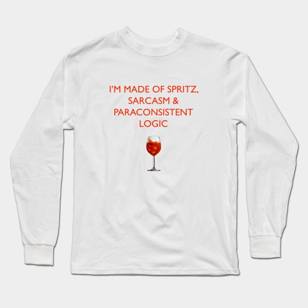 Spritz, sarcasm and Paraconsistent Logic Long Sleeve T-Shirt by Blacklinesw9